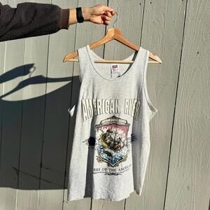 Vintage 90s American River Tourist Tank Top | Puffy Paint | Made in USA | Medium
